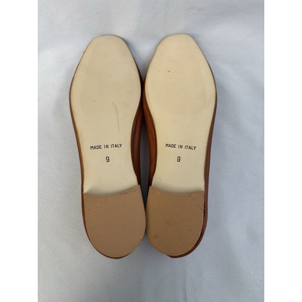 Coach And Four Brown Leather Slip On Ballet Flats Size 9 Made in Italy - Picture 9 of 10